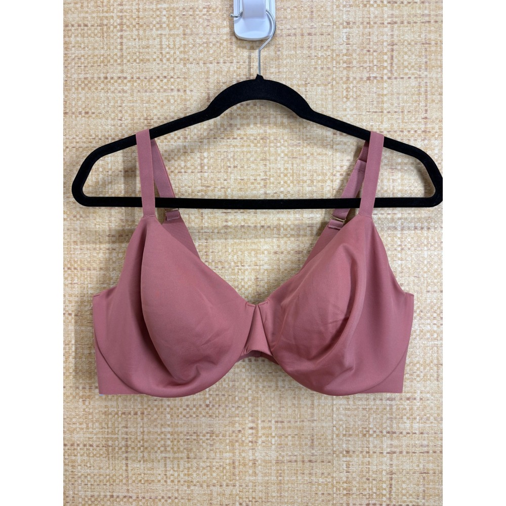 Soma Vanishing 360 Unlined Perfect Coverage Bra Womens 40DD Pink Underwire